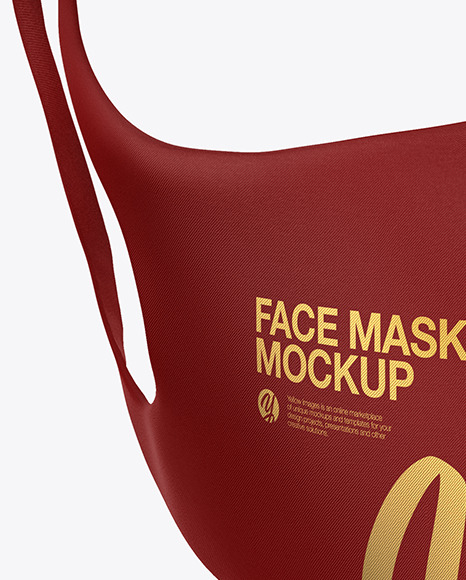 Face Mask Mockup In Apparel Mockups On Yellow Images Object Mockups