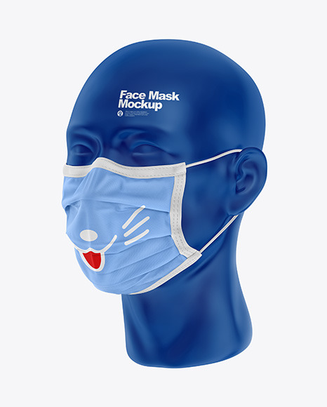 Face Mask Mockup In Apparel Mockups On Yellow Images Object Mockups