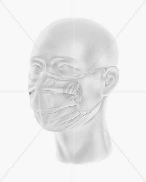 Face Mask With Nose Grip Mockup In Apparel Mockups On Yellow Images Object Mockups