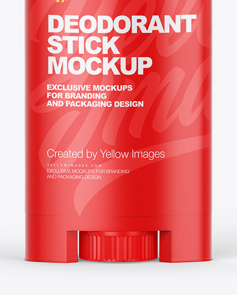 Opened Plastic Deodorant Stick Mockup In Bottle Mockups On Yellow Images Object Mockups