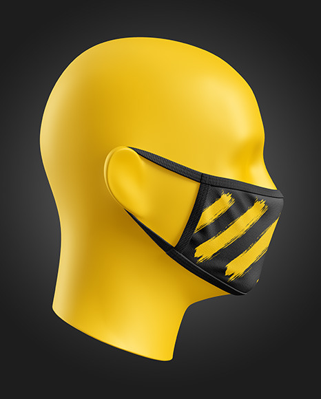 Download Face Mask Mockup in Apparel Mockups on Yellow Images ...