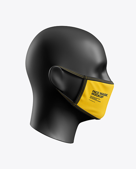 Download Face Mask Mockup In Apparel Mockups On Yellow Images Object Mockups