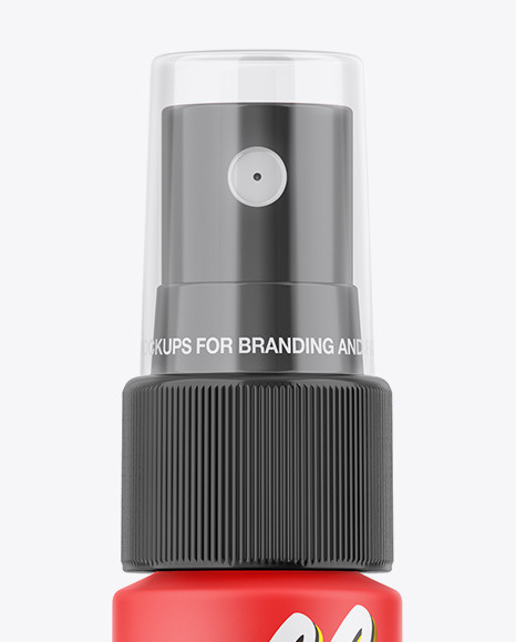 Matte Spray Bottle Mockup PSD #6