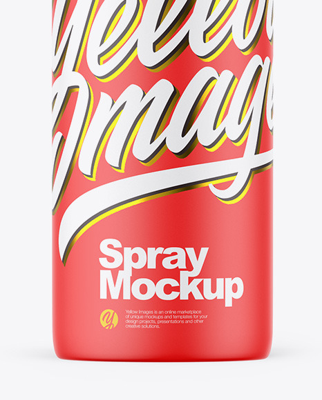 Matte Spray Bottle Mockup PSD #7