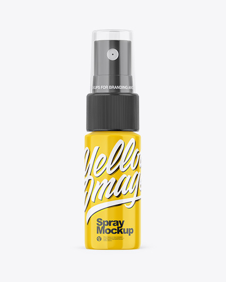 Download Glossy Spray Bottle Mockup in Bottle Mockups on Yellow Images Object Mockups