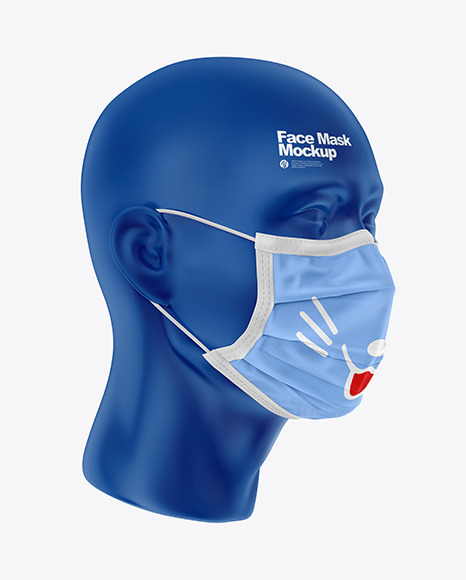 Face Mask Mockup In Apparel Mockups On Yellow Images Object Mockups