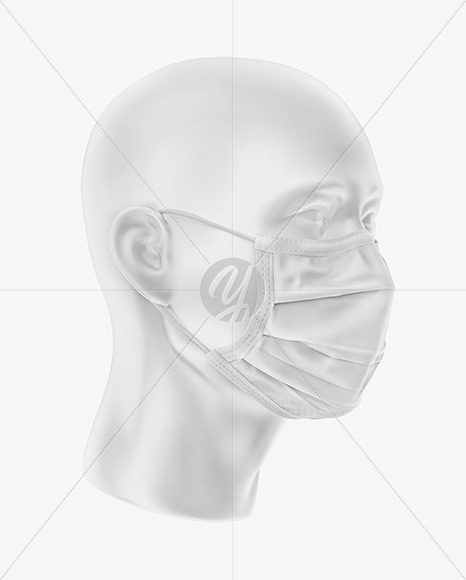 Download Face Mask With Nose Grip Mockup In Apparel Mockups On Yellow Images Object Mockups