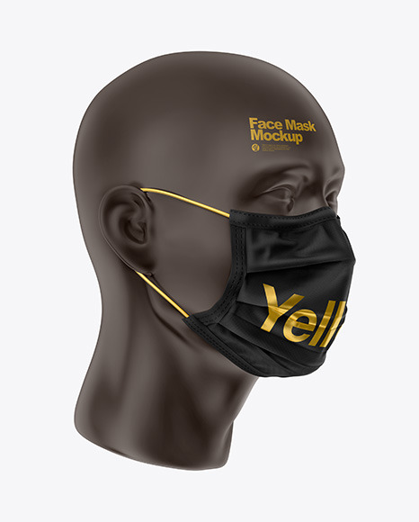 Download Face Mask Mockup In Apparel Mockups On Yellow Images Object Mockups PSD Mockup Templates