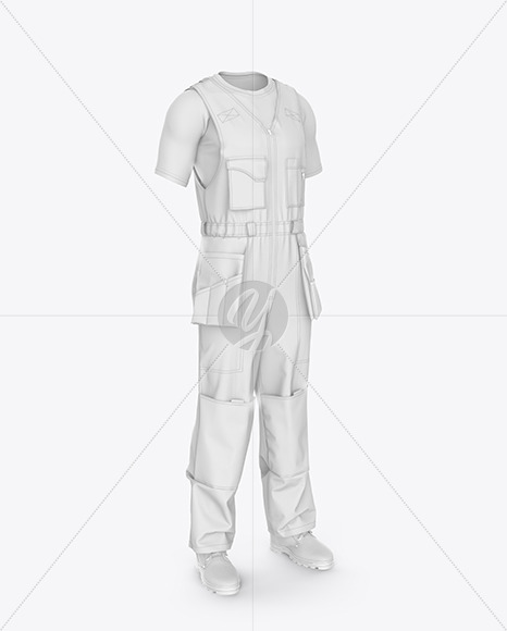 Download Get Men Compression Suit Mockup Front Half Side View Gif ...