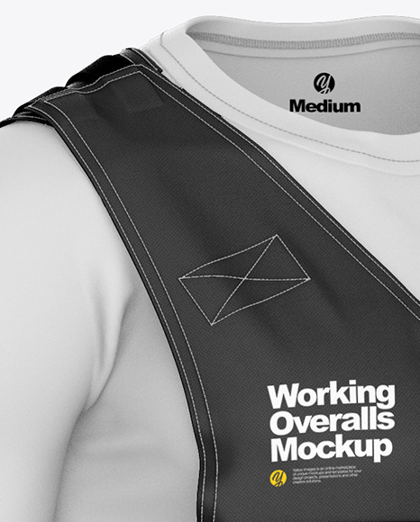 Download Working Overalls Mockup - Front Half Side View in Apparel ...