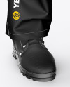 Working Overalls Mockup – Front Half Side View