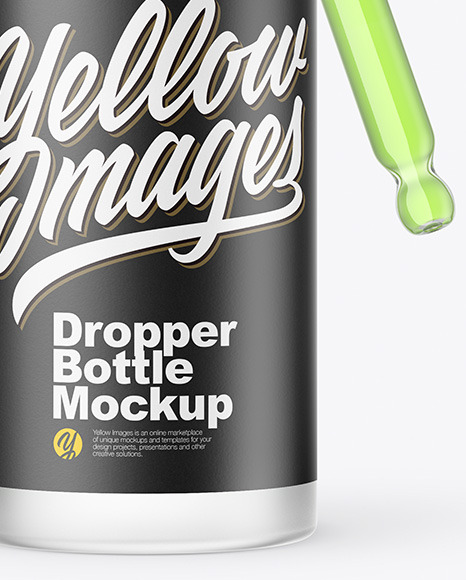 Download Frosted Glass Dropper Bottle Mockup in Bottle Mockups on ...