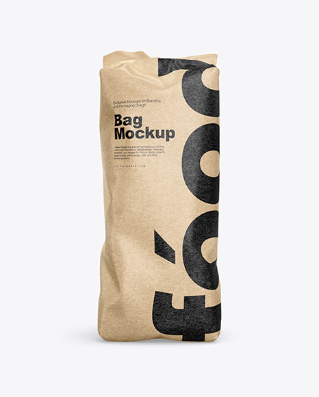 Kraft Coffee Bag Mockup In Bag Sack Mockups On Yellow Images Object Mockups