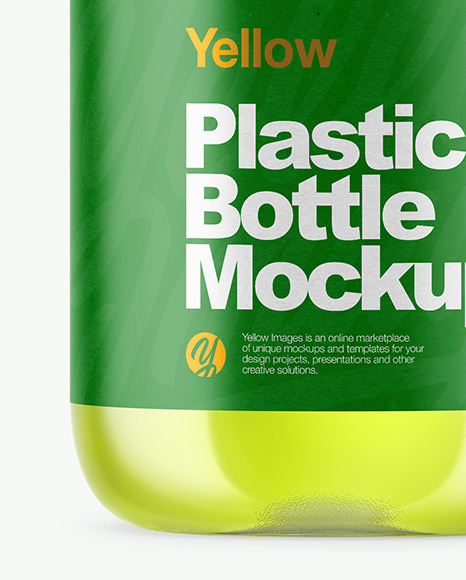 Clear Plastic Bottle Mockup PSD #1