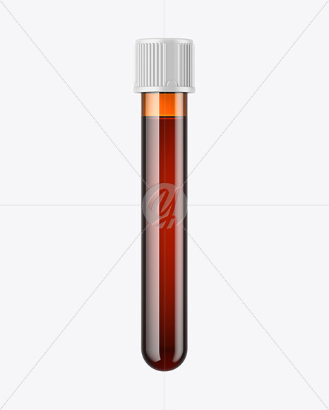 Download Amber Test Vacuum Tube Mockup In Tube Mockups On Yellow Images Object Mockups PSD Mockup Templates