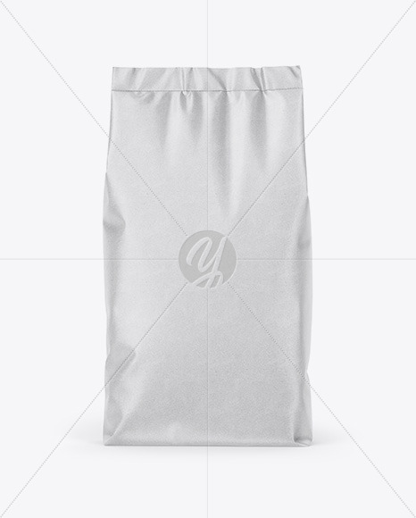 Kraft Stand Up Bag Mockup Front View In Bag Sack Mockups On Yellow Images Object Mockups