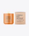 Candle W/ Kraft Box Mockup