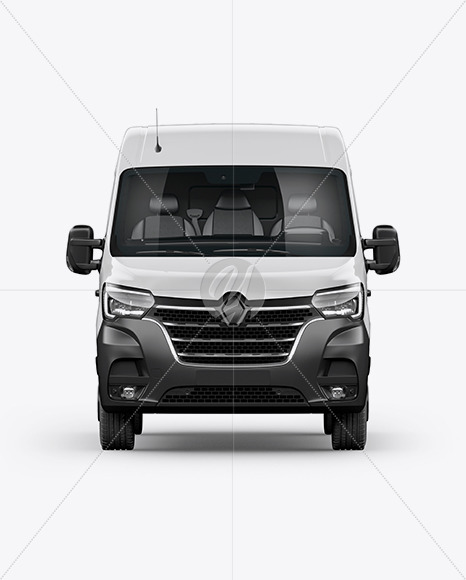 Download Panel Van Mockup Front View In Vehicle Mockups On Yellow Images Object Mockups PSD Mockup Templates