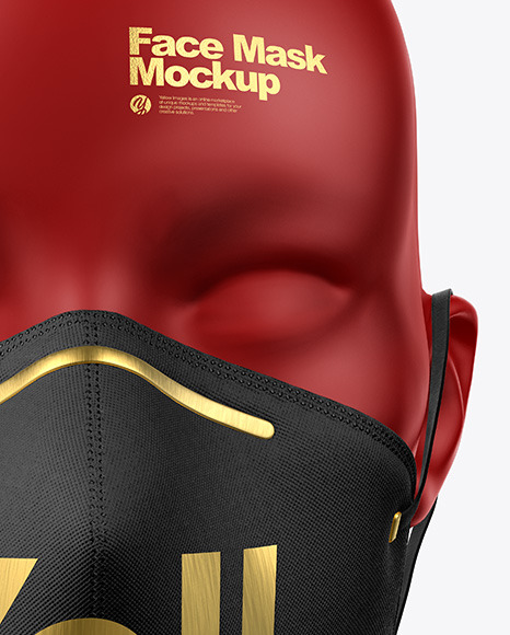 Download Face Mask With Nose Grip Mockup In Apparel Mockups On Yellow Images Object Mockups PSD Mockup Templates