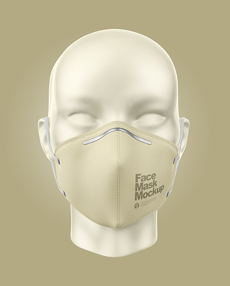 Download Face Mask With Nose Grip Mockup In Apparel Mockups On Yellow Images Object Mockups