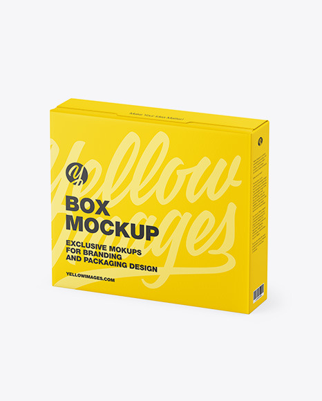 Download Matte Box Mockup In Box Mockups On Yellow Images Object Mockups