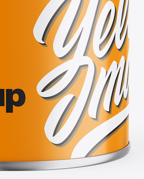 Metallic Can w  Glossy Finish Mockup PSD #6