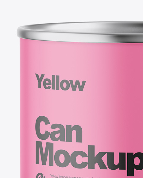 Metallic Can w  Matte Finish Mockup PSD #1