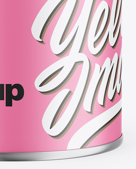 Metallic Can w  Matte Finish Mockup PSD #6