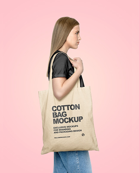 Download Mockup Cotton Shopping Bag Yellowimages