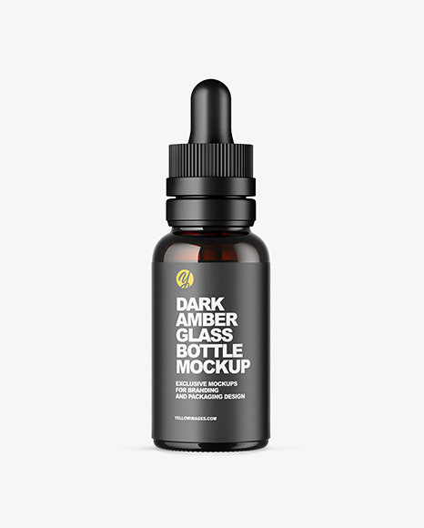 Dark Amber Glass Dropper Bottle