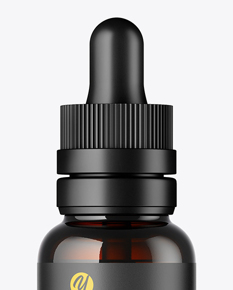 Dark Amber Glass Dropper Bottle PSD #2
