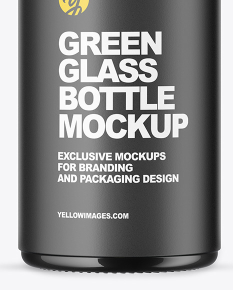 Green Glass Dropper Bottle PSD #1