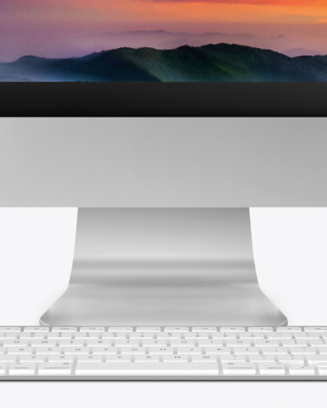 iMac Pro Keyboard and Mouse Mockup   Front View PSD #5