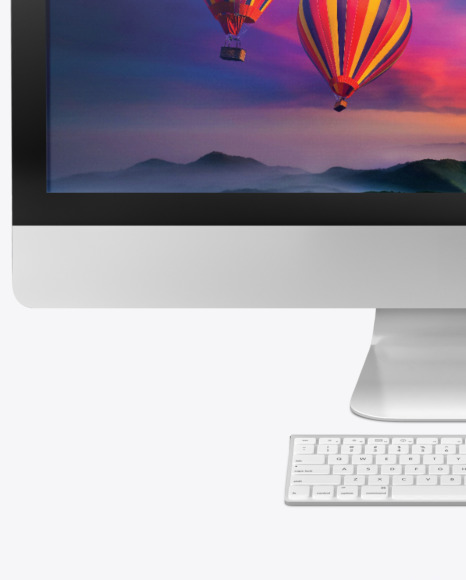 iMac with Keyboard and Mouse   Mockup PSD #7