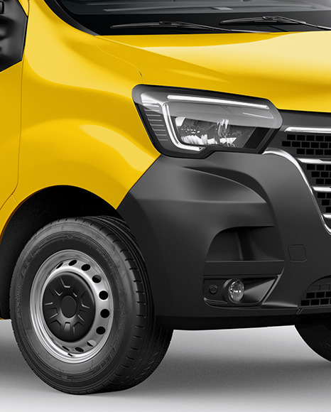 Panel Van Mockup   Half Side View PSD #7