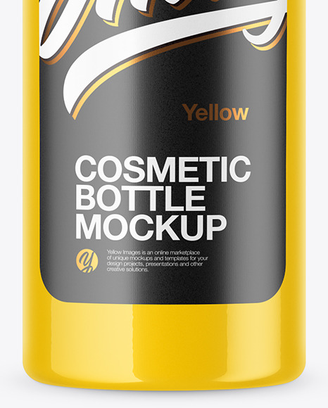 Glossy Plastic Bottle Mockup PSD #1