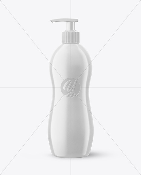 Download Glossy Plastic Bottle With Pump Mockup In Bottle Mockups On Yellow Images Object Mockups Yellowimages Mockups