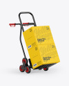 Hand Truck With Boxes Mockup
