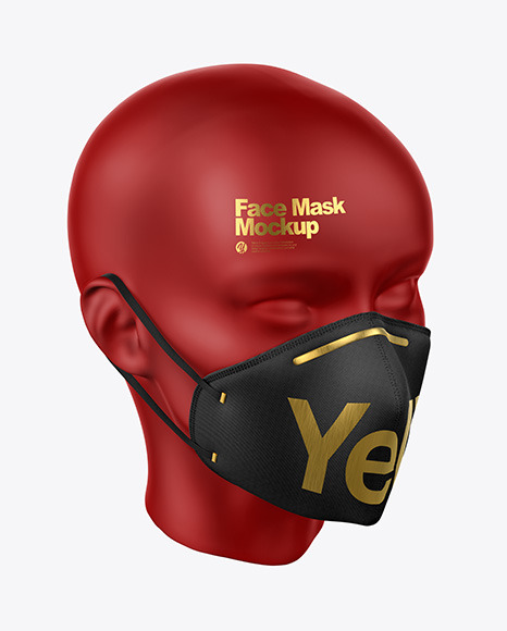 Download Face Mask With Nose Grip Mockup In Apparel Mockups On Yellow Images Object Mockups PSD Mockup Templates