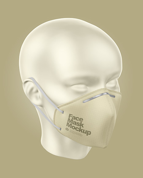 Face Mask With Nose Grip Mockup In Apparel Mockups On Yellow Images Object Mockups