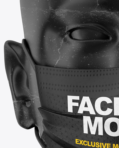 Face Mask Mockup In Apparel Mockups On Yellow Images Object Mockups