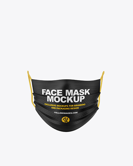 Download Face Mask Mockup In Apparel Mockups On Yellow Images Object Mockups