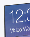 Wide Video Wall Mockup - Half Side View