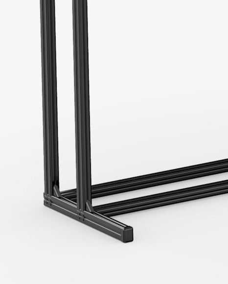 Wide Video Wall Mockup - Half Side View