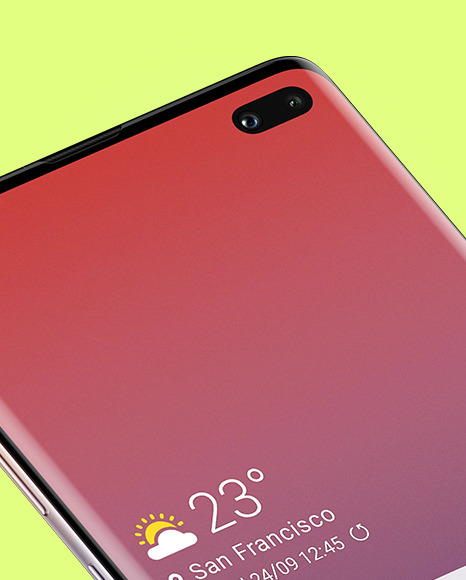 Nacre Samsung Galaxy S10 Mockup PSD #6