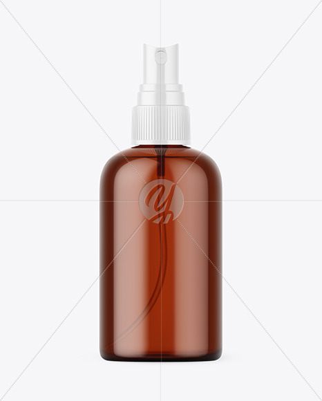 Amber Spray Bottle Mockup In Bottle Mockups On Yellow Images Object Mockups