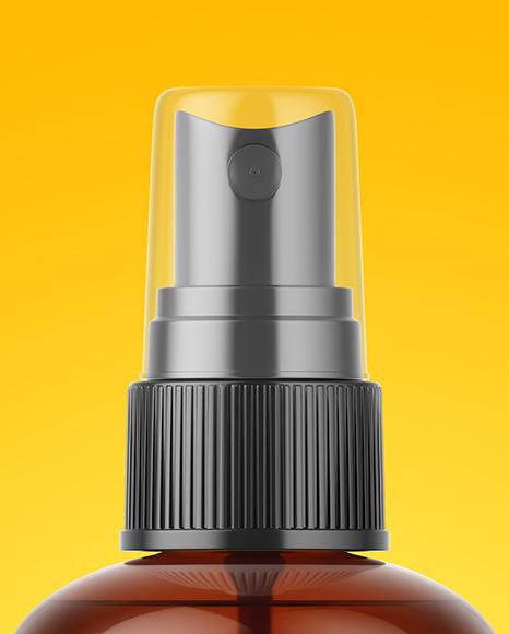 Amber Spray Bottle Mockup PSD #5
