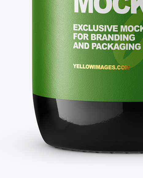 50ml Amber Glass Bottle Mockup In Bottle Mockups On Yellow Images Object Mockups