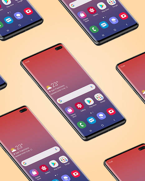 Onyx Samsung Galaxy S10 Mockup PSD #2