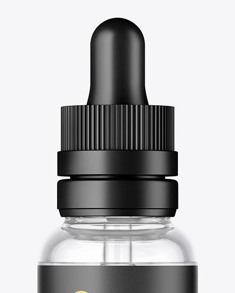 Clear Glass Dropper Bottle PSD #2